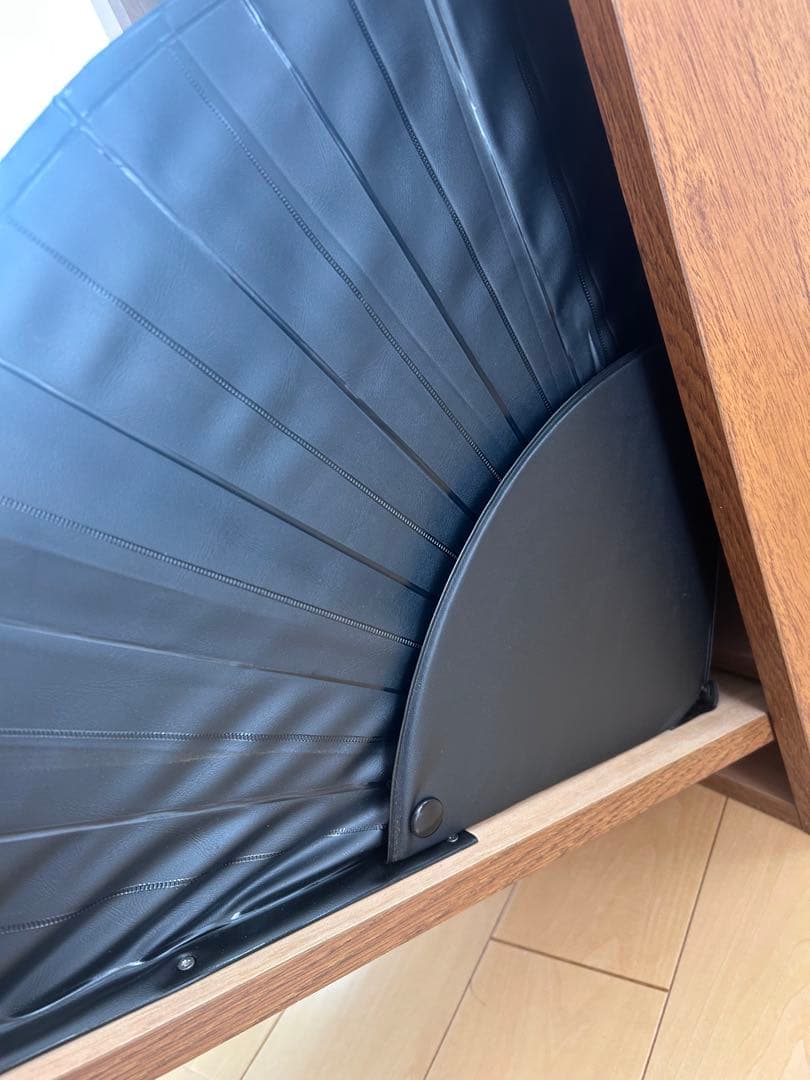 アンティーク　蛇腹式収納　書類　レコード　A4 隠れ収納　サイドチェスト　木製