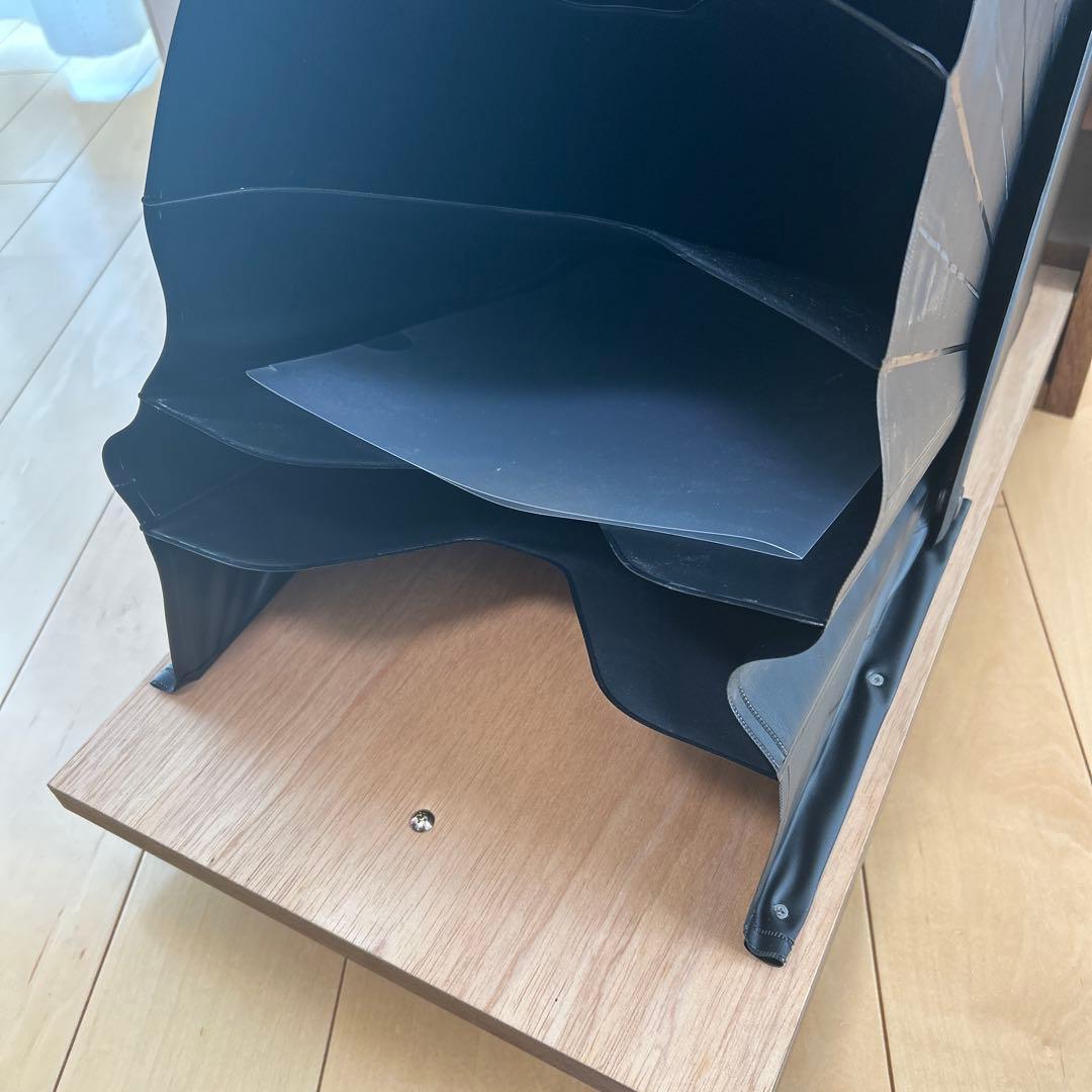 アンティーク　蛇腹式収納　書類　レコード　A4 隠れ収納　サイドチェスト　木製