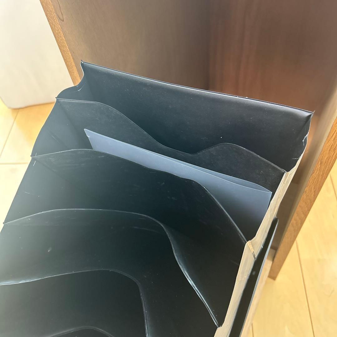 アンティーク　蛇腹式収納　書類　レコード　A4 隠れ収納　サイドチェスト　木製