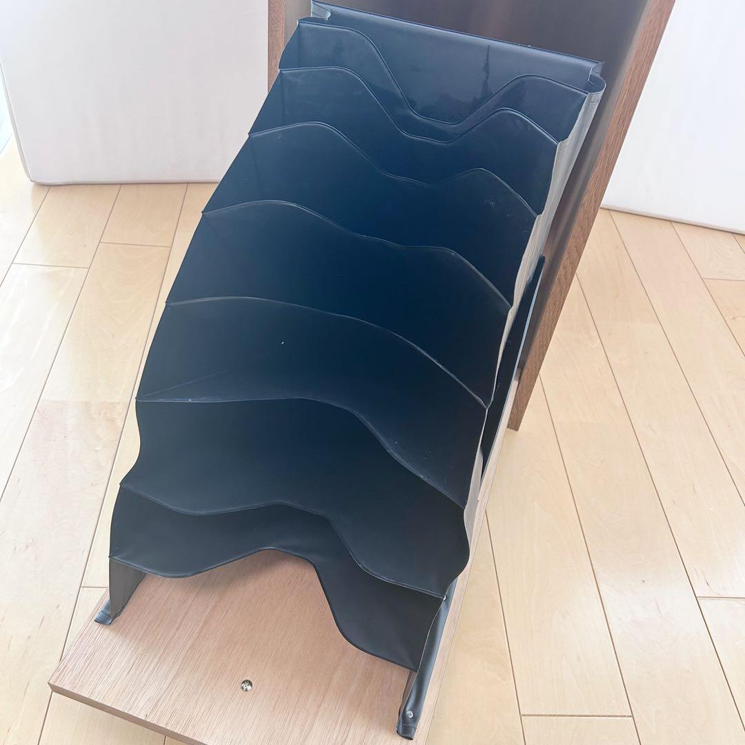 アンティーク　蛇腹式収納　書類　レコード　A4 隠れ収納　サイドチェスト　木製