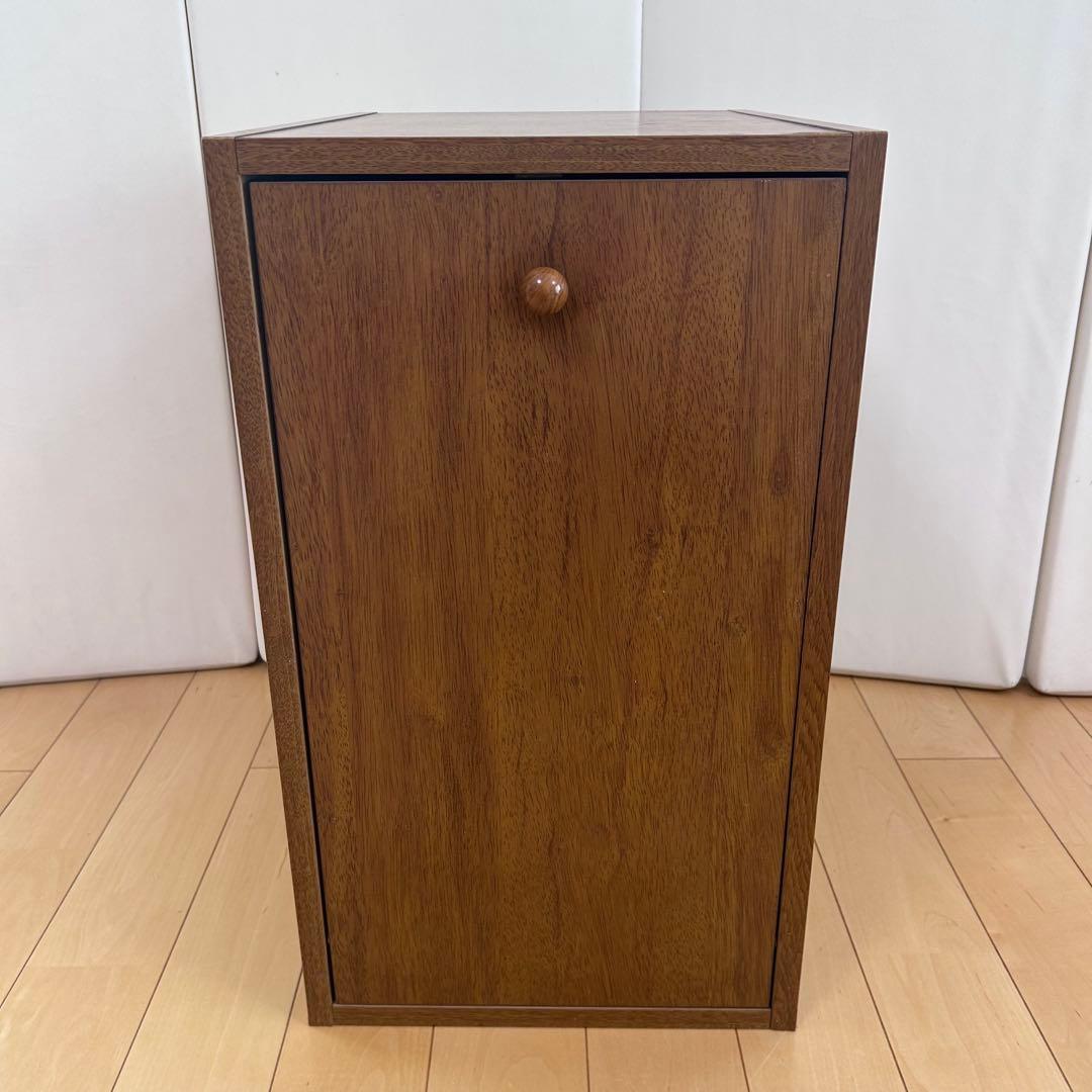 アンティーク　蛇腹式収納　書類　レコード　A4 隠れ収納　サイドチェスト　木製