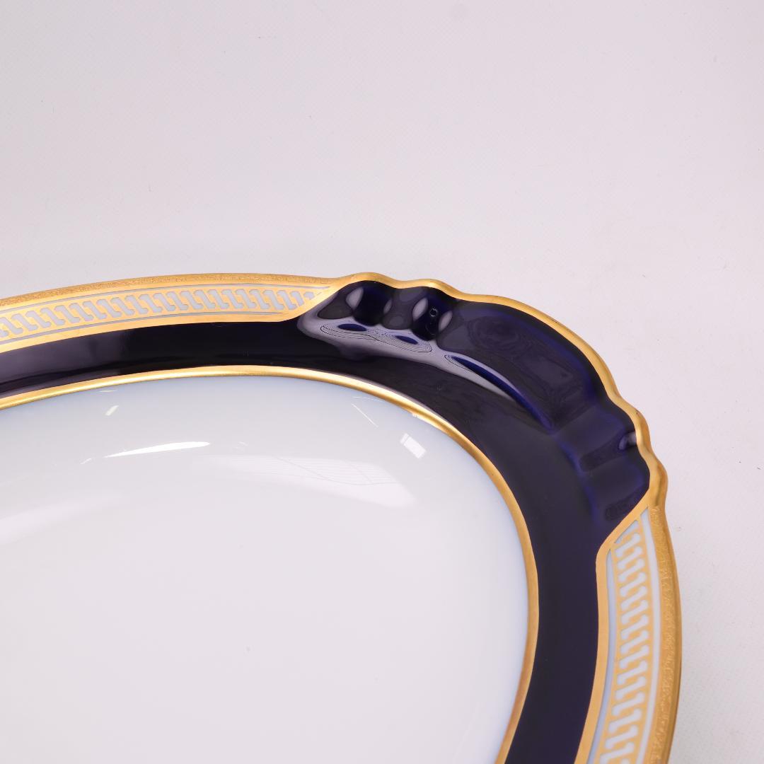 大倉陶園　リミテッドエディション　オーバルプレート 　瑠璃金彩 　大皿