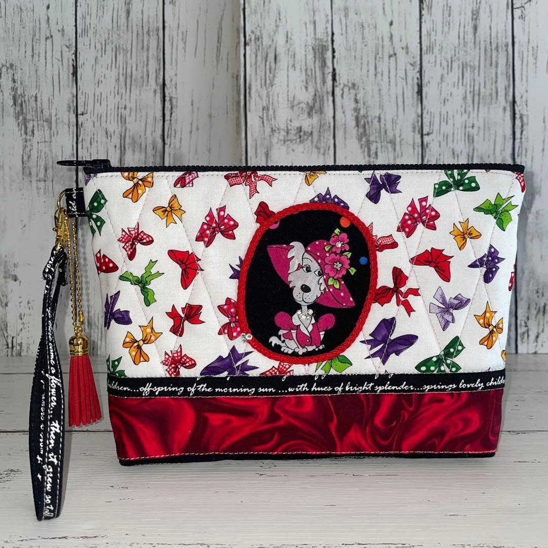 ご確認用 ロラライハリス ストラップ付き25㎝ファスナーポーチ 26-9