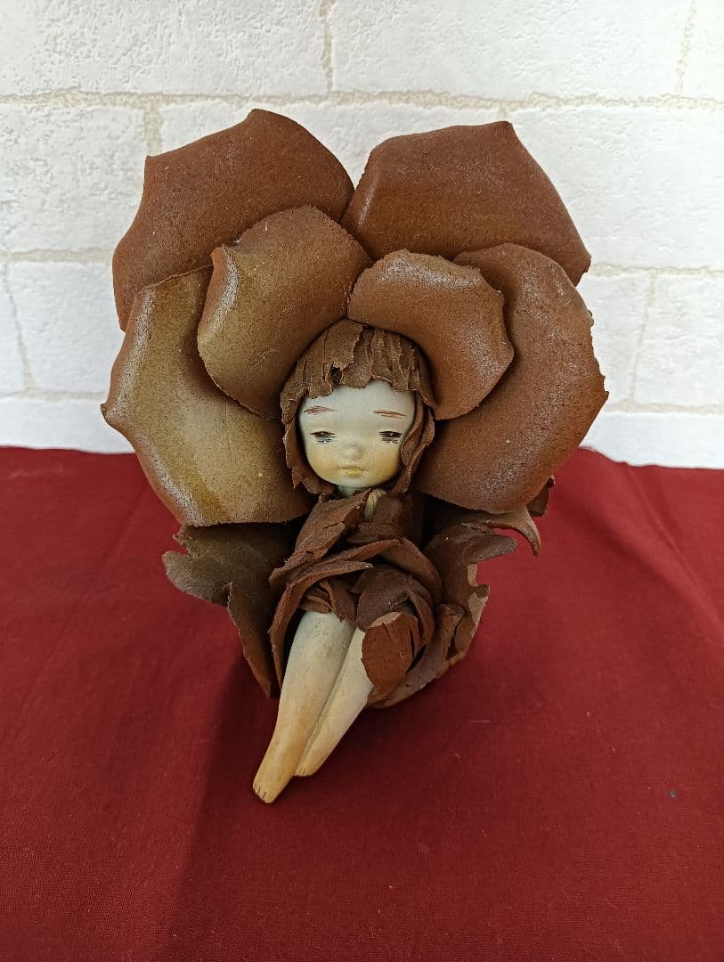良品! 竹内祥子 陶人形 森の精リーベ 森の妖精 doll 花の妖精 作家物