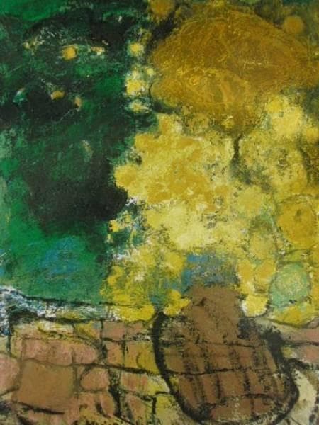 三岸節子、花、希少画集画、新品額装付、状態良好