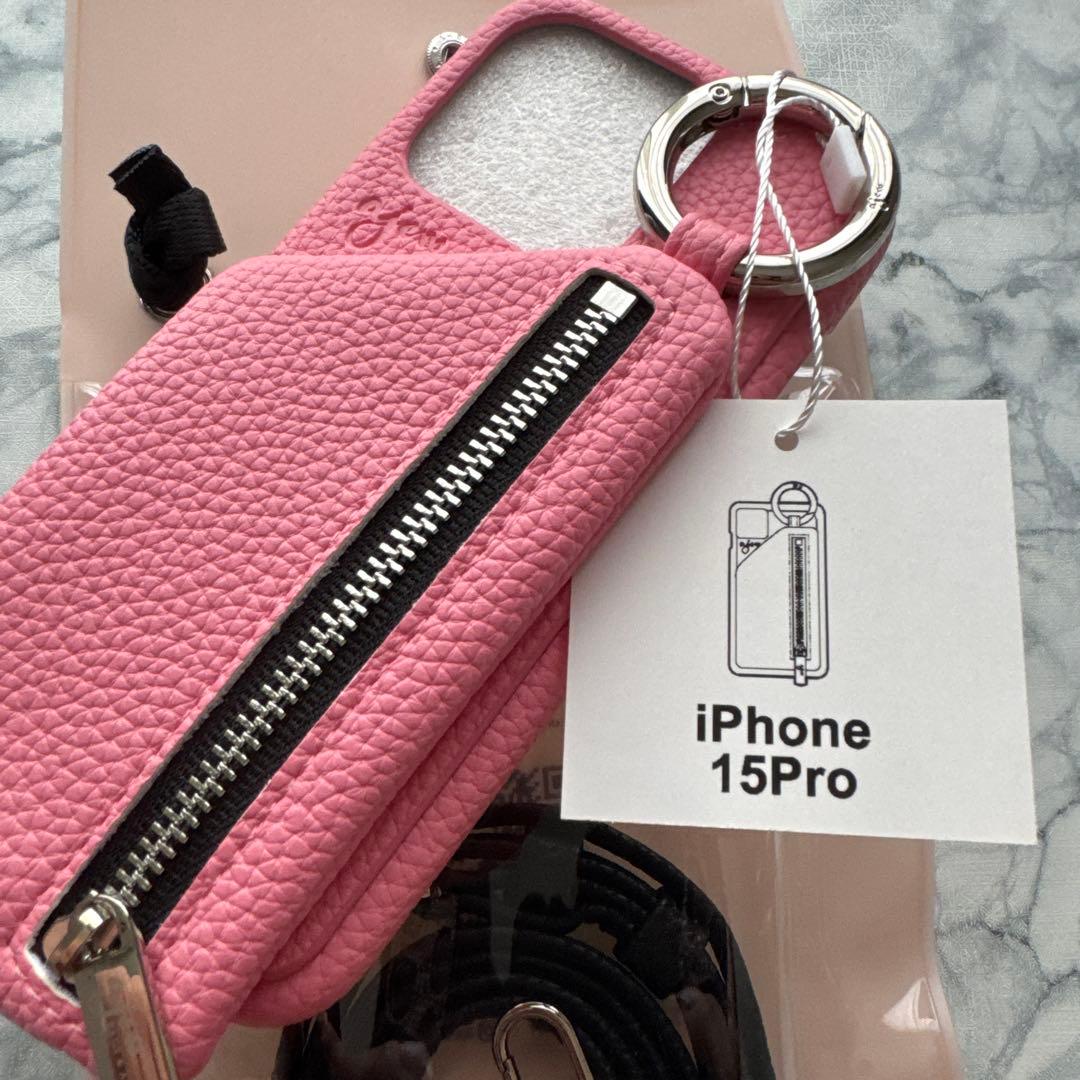 【新品未使用】 ♡ajew ♡iPhone15Pro サクラ【ひも付き】