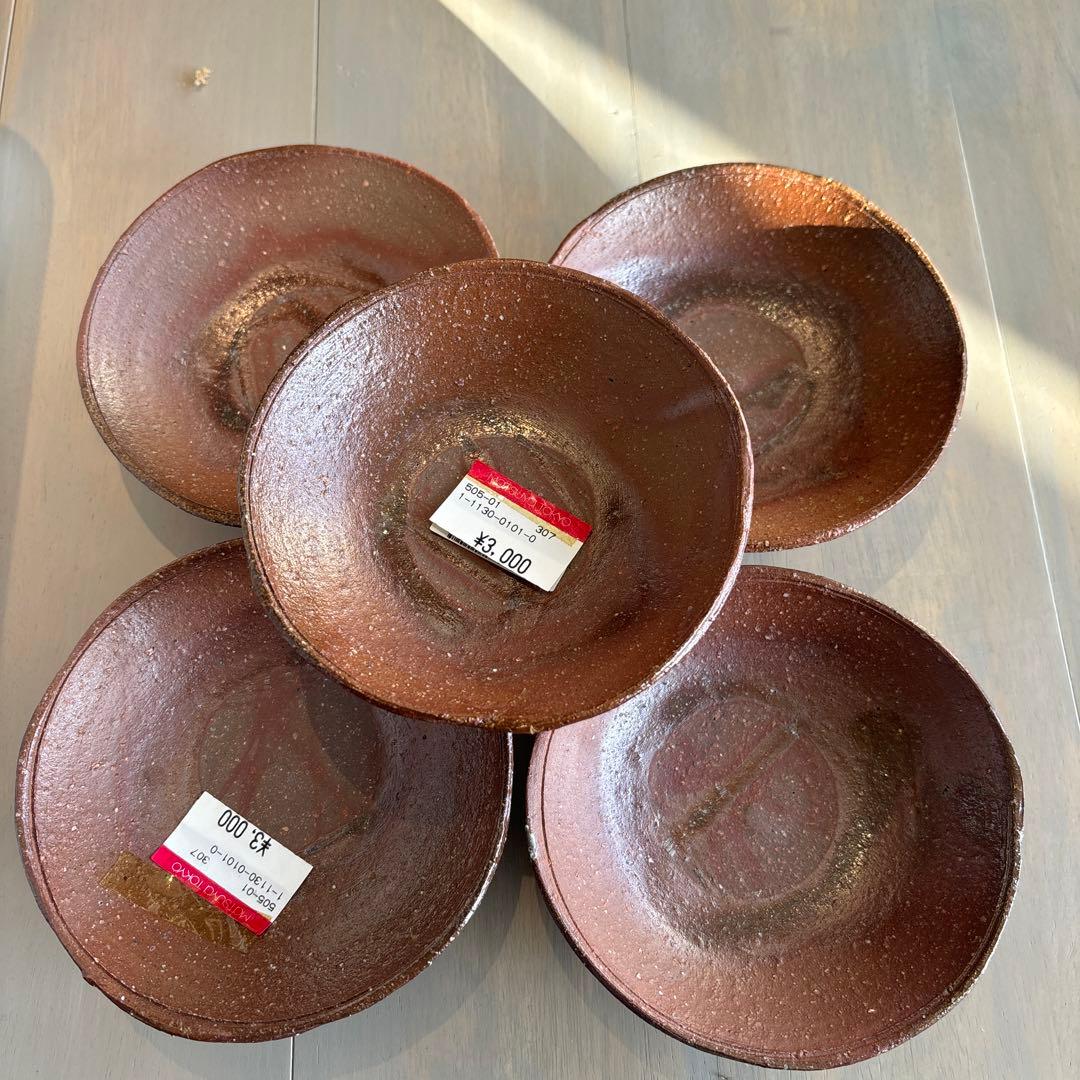 りんご姫　備前焼　皿と椀