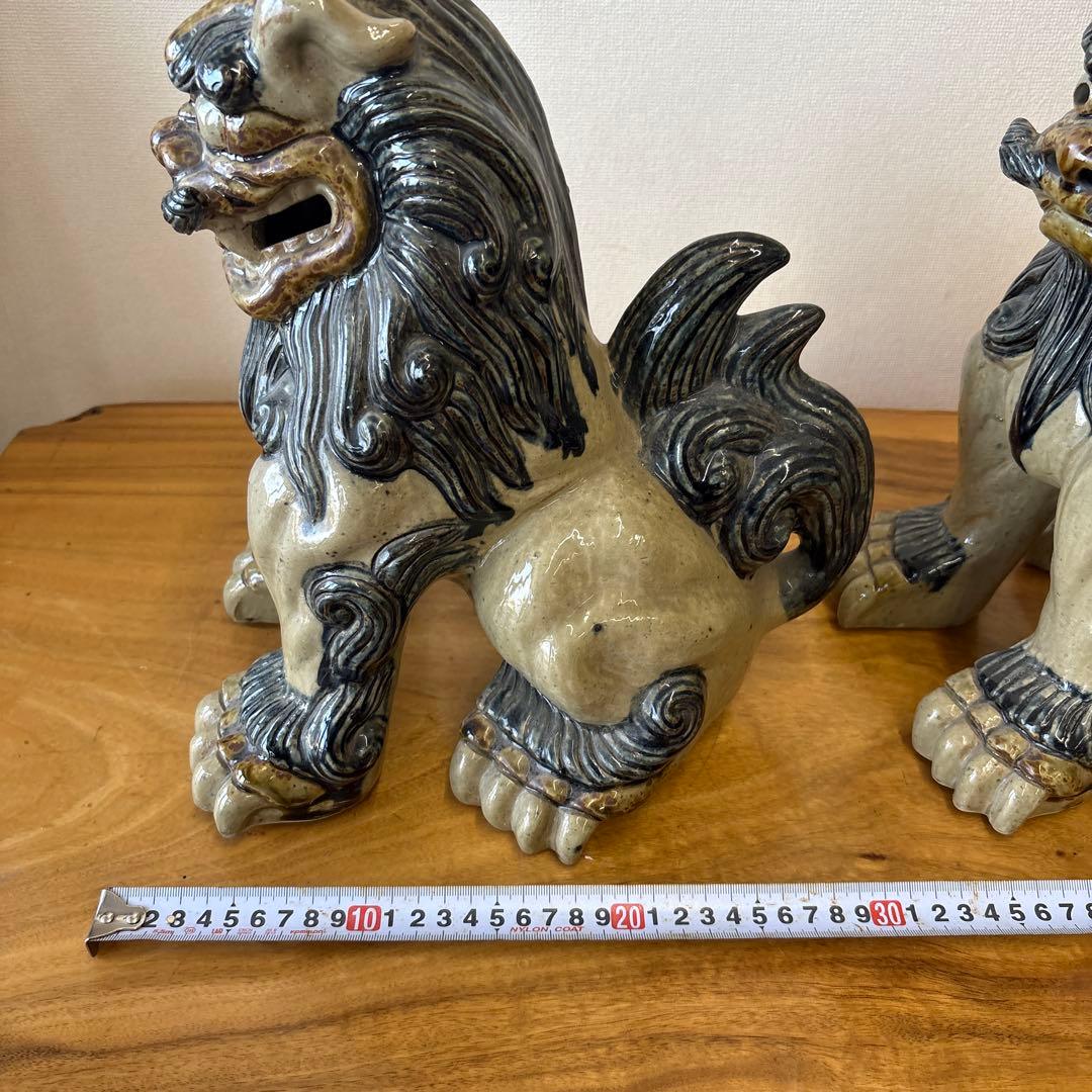 魔除け　狛犬　シーサー　守り神　縁起物　高さ約31cm