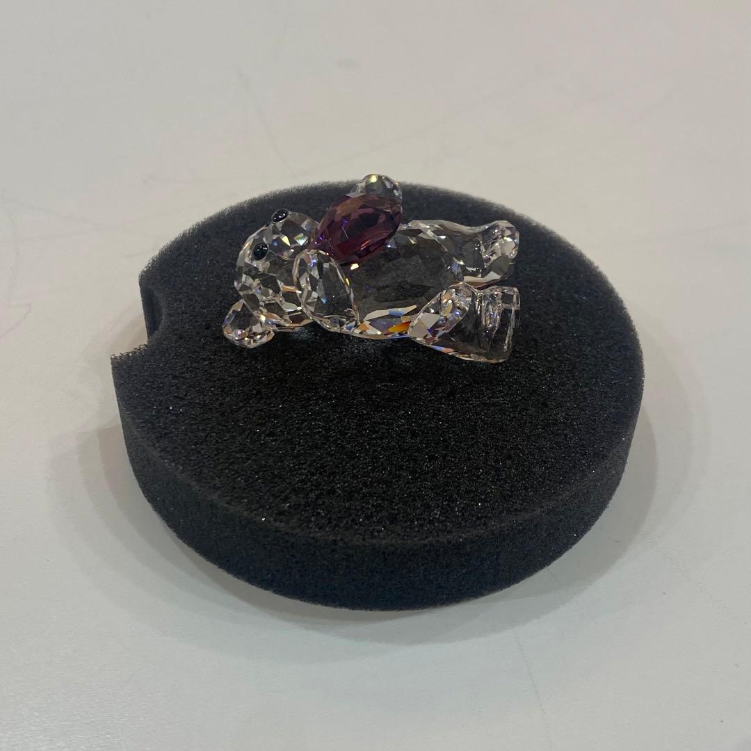 美品sh1178Swarovski スワロフスキークリスタルベア 置物