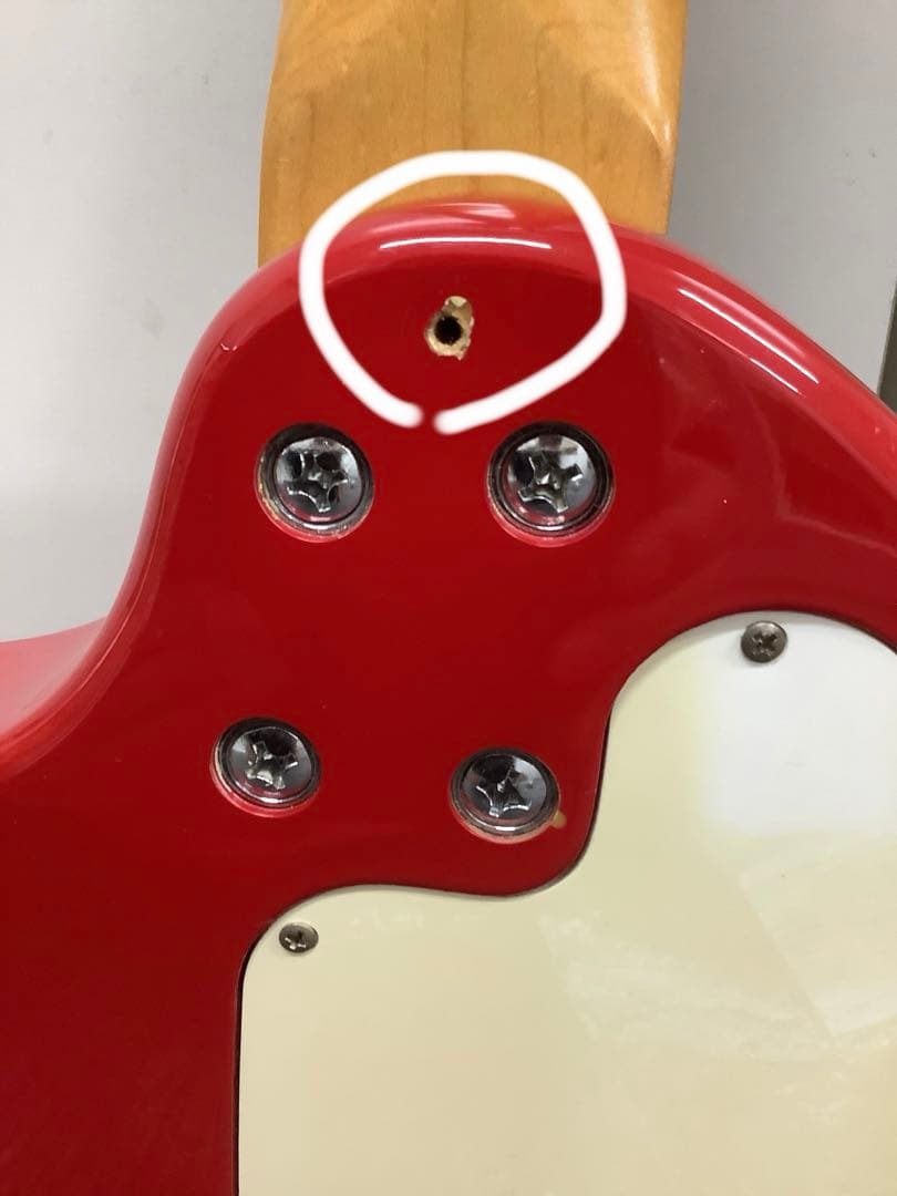 oeverspe フェルナンデス エレキギター 赤色 ZO-3 内蔵アンプ