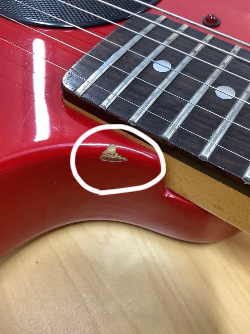 oeverspe フェルナンデス エレキギター 赤色 ZO-3 内蔵アンプ