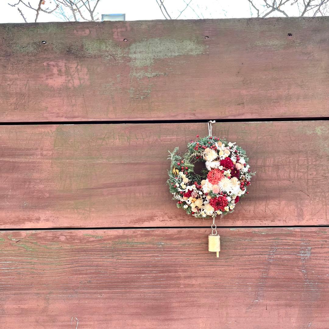 クリスマスリース　三日月リース　冬リース　お正月リース　クリスマスツリー