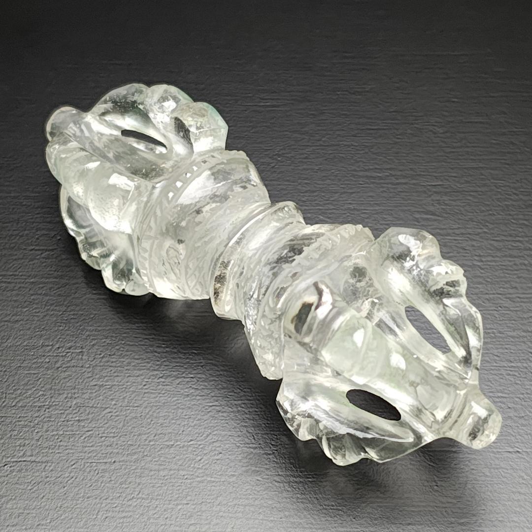 【No,2】ネパール ヒマラヤ水晶製 金剛杵 バジュラー 空海と密教美術