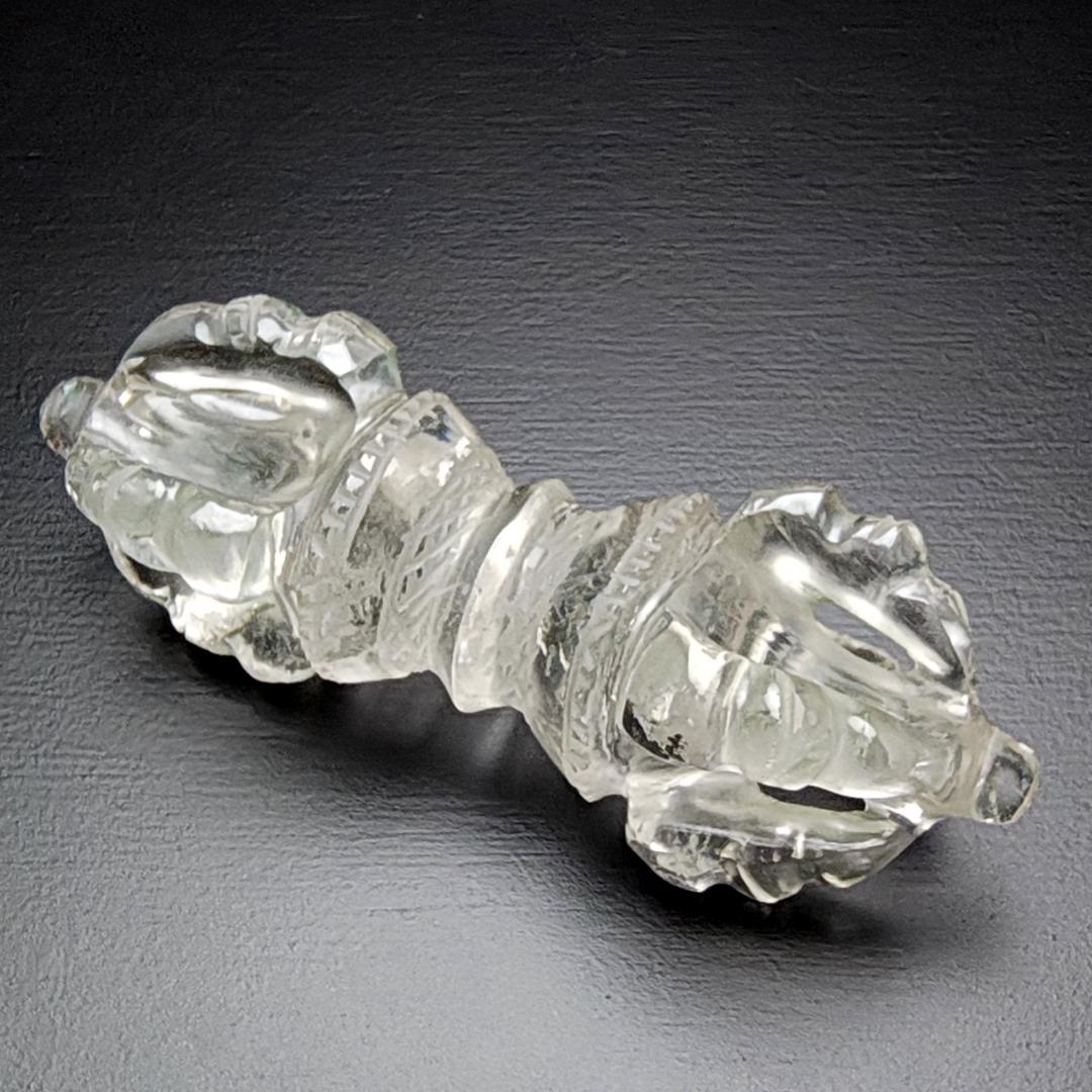 【No,2】ネパール ヒマラヤ水晶製 金剛杵 バジュラー 空海と密教美術