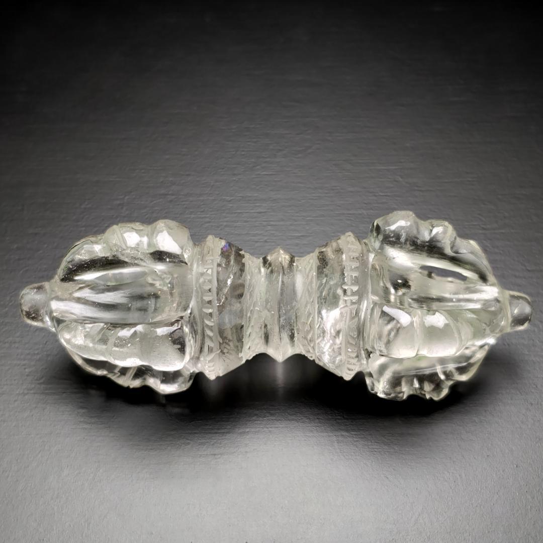 【No,2】ネパール ヒマラヤ水晶製 金剛杵 バジュラー 空海と密教美術