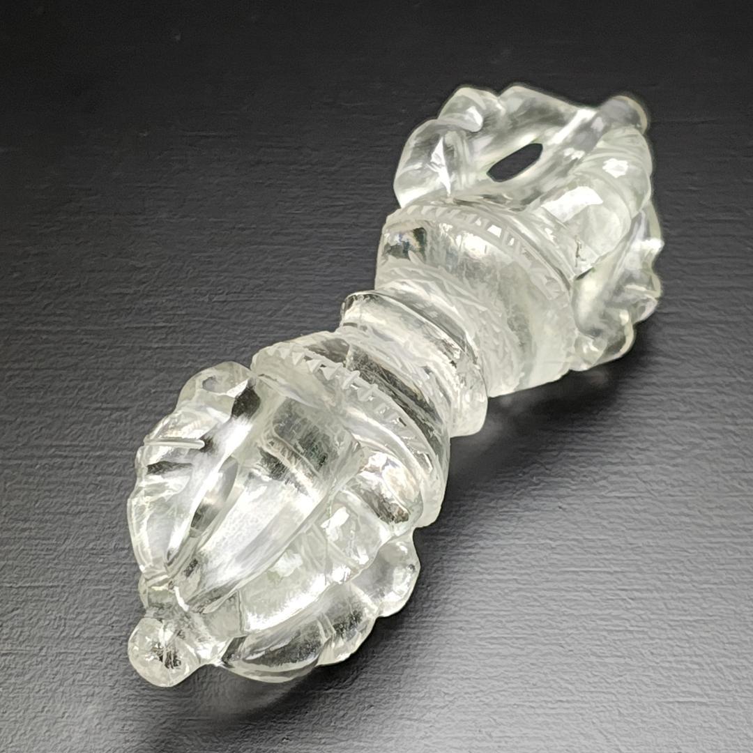 【No,2】ネパール ヒマラヤ水晶製 金剛杵 バジュラー 空海と密教美術