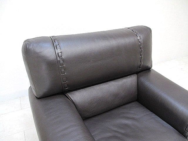 フォルメンティ 総革1人掛けソファ 　総本革ソファ/本革シングルソファ