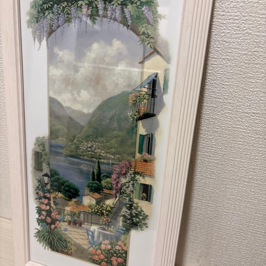 未使用品 ピーターモッツ 風景画 ホワイトフレーム