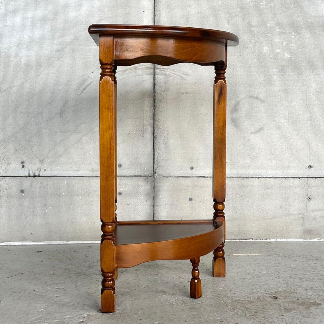 ✦80年代✦ 昭和レトロ 純喫茶の片隅にありそうな 木製コーナーテーブル 花台