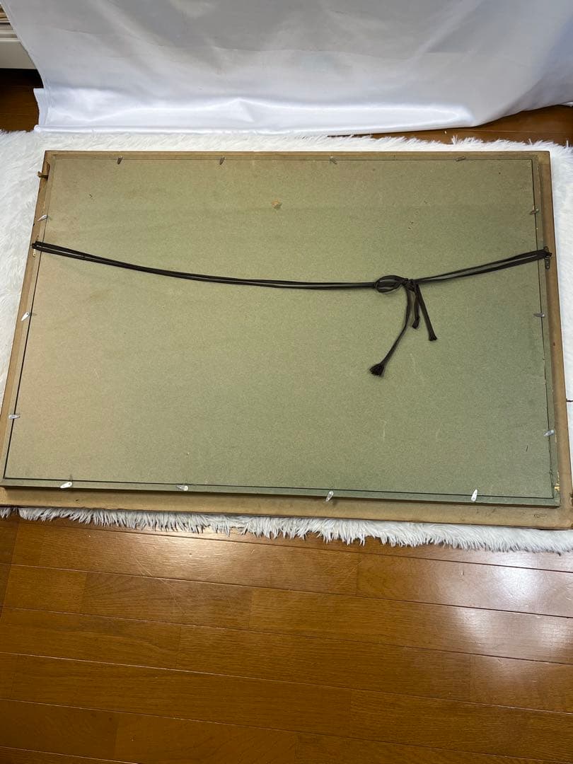 額入り特大106.0cm油彩絵 パリ凱旋門の風景 1133