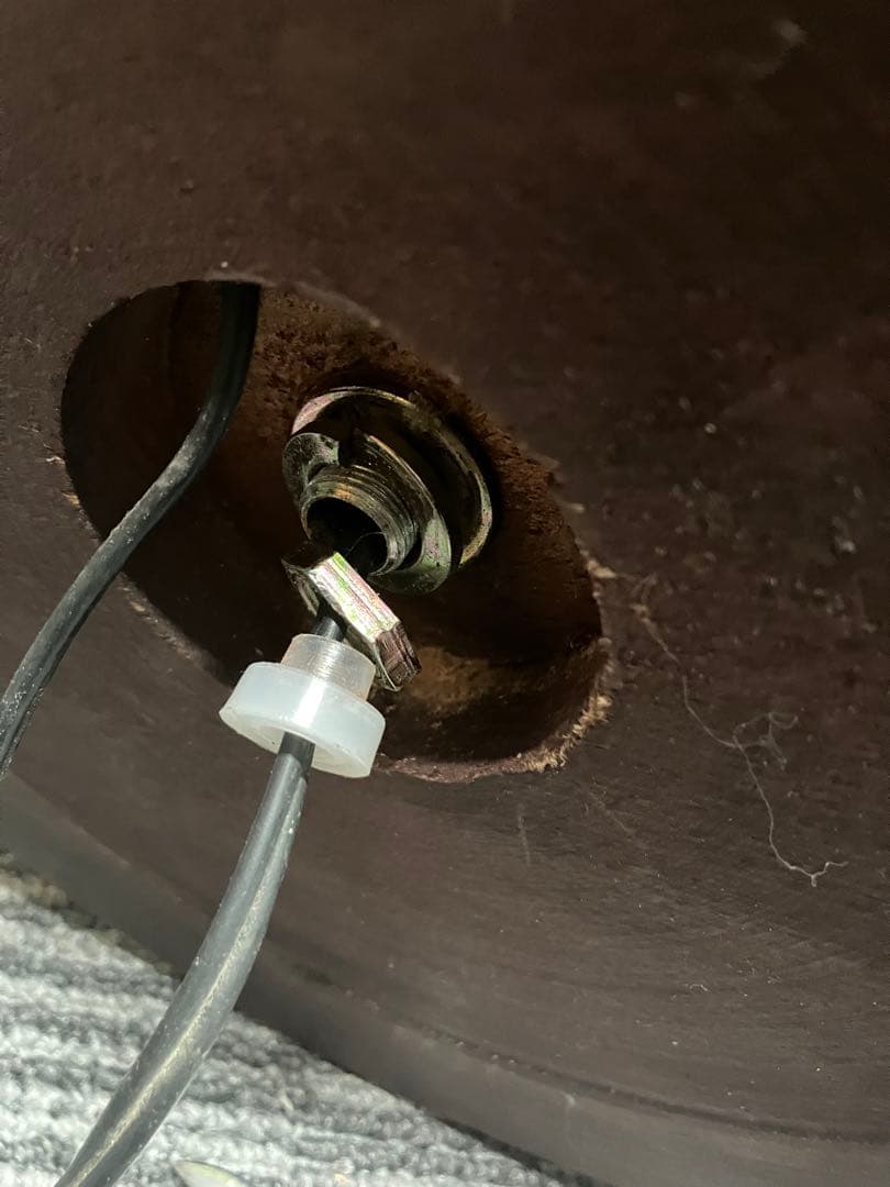 アンティーク　フロアランプ　カービング　本革