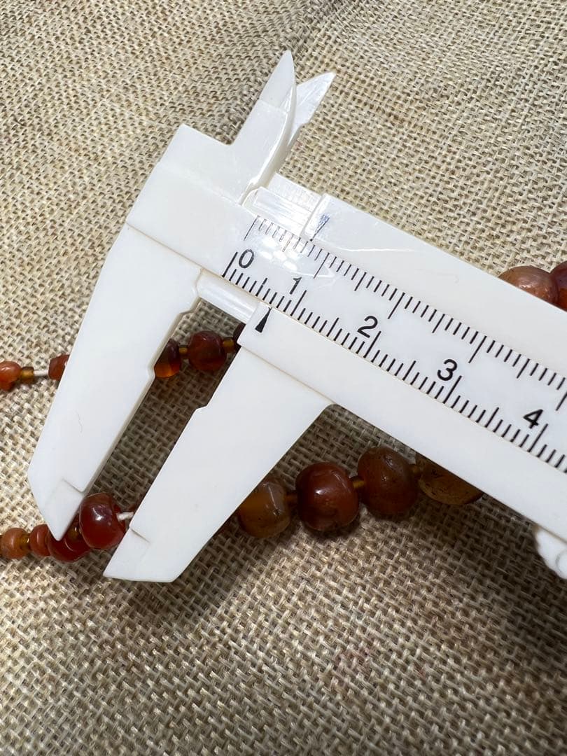 アンティークビーズカーネリアンネックレス