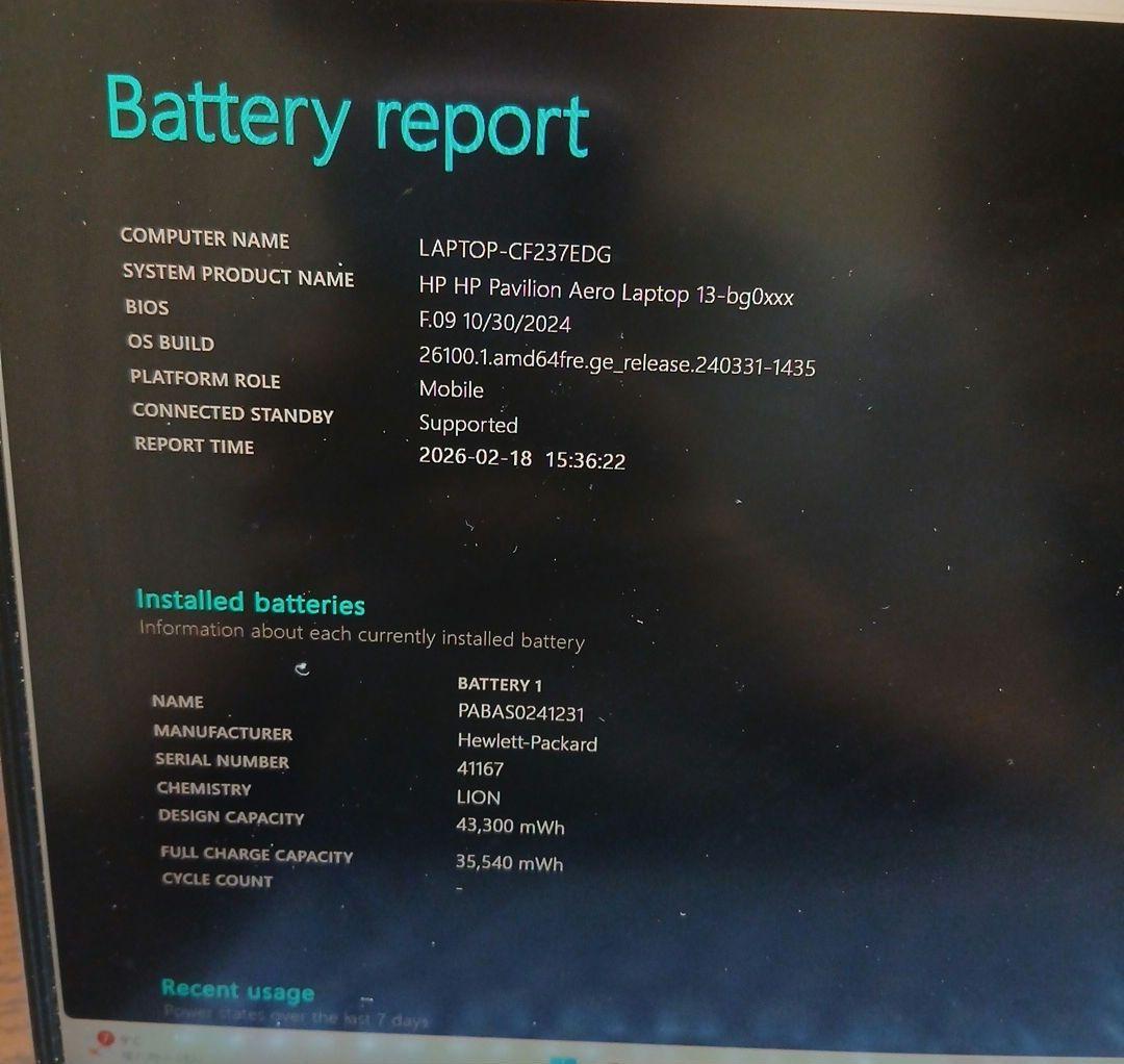 HP Pavilion Aero 13-be0010AU スカイブルー