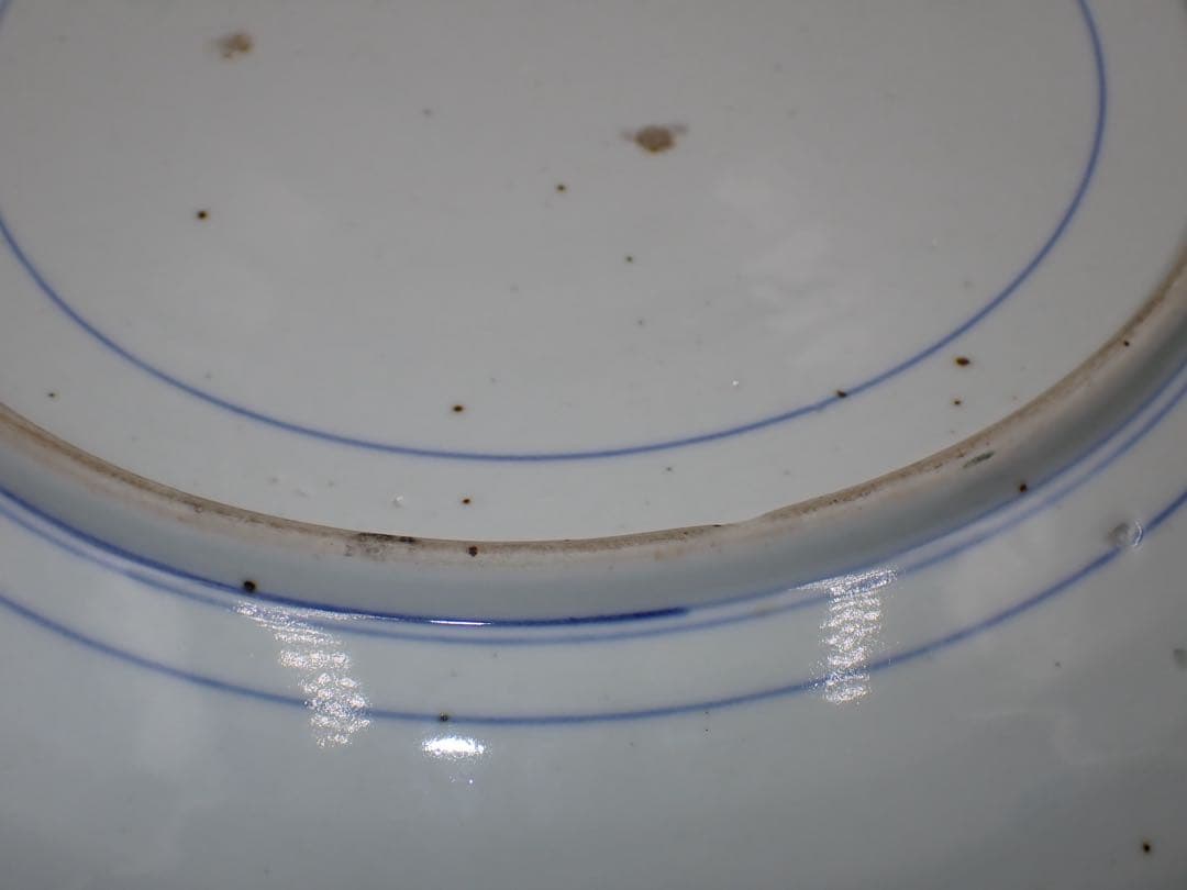 【完品】骨董品 古伊万里 大皿 藍柿 藍九谷