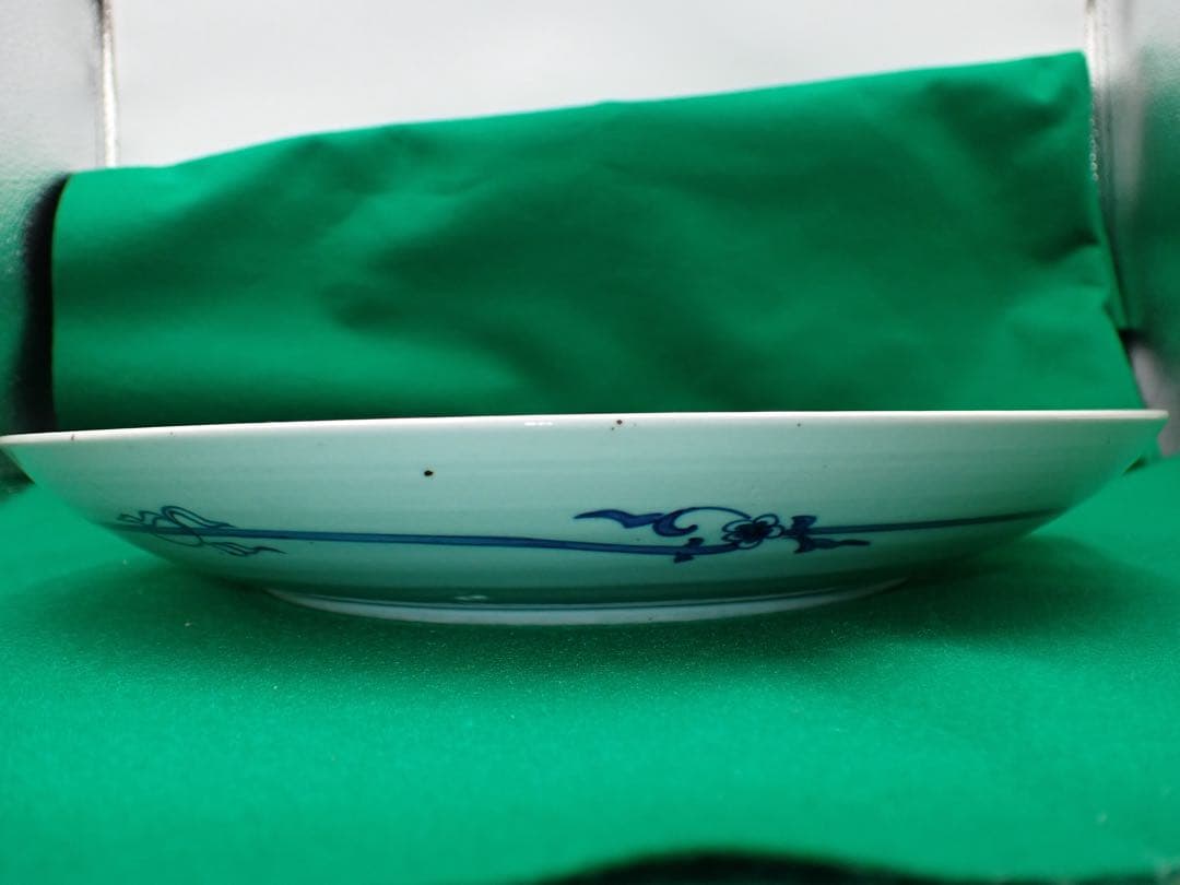 【完品】骨董品 古伊万里 大皿 藍柿 藍九谷