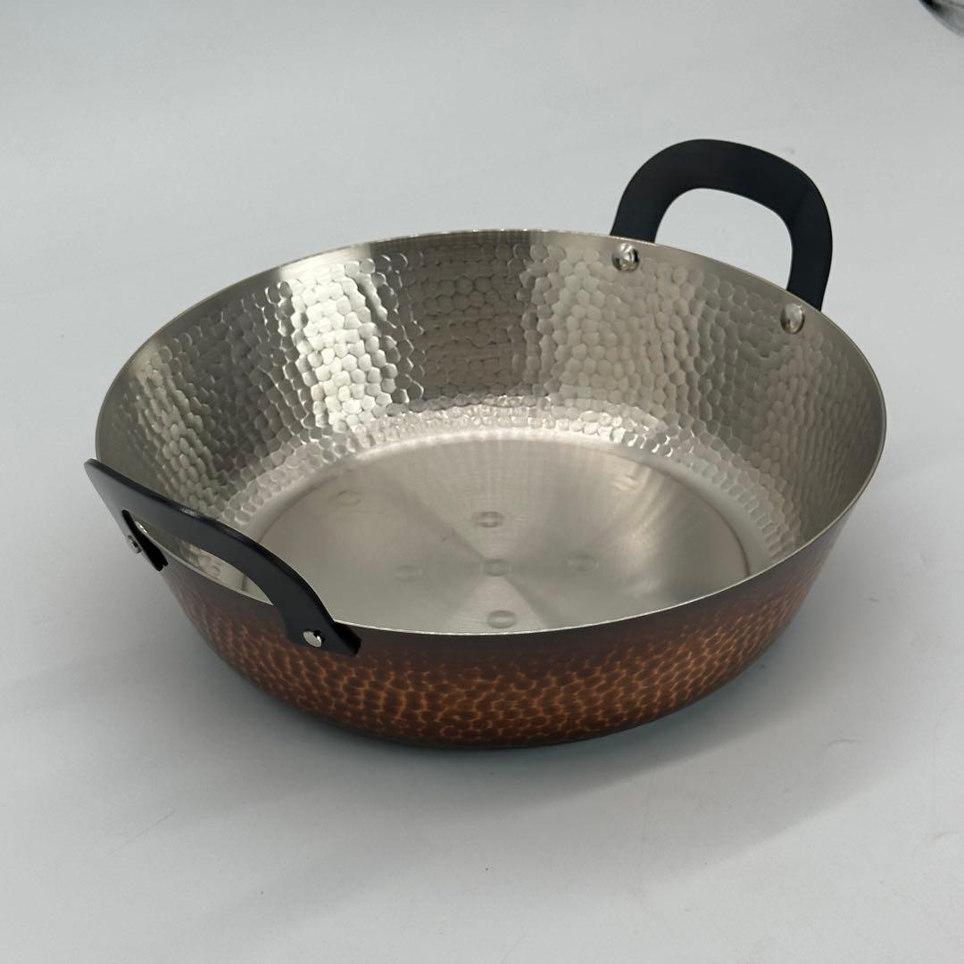 新品未使用 純銅 IH対応 天ぷら鍋 21cm 卓上 揚げ物鍋 FS-104IH