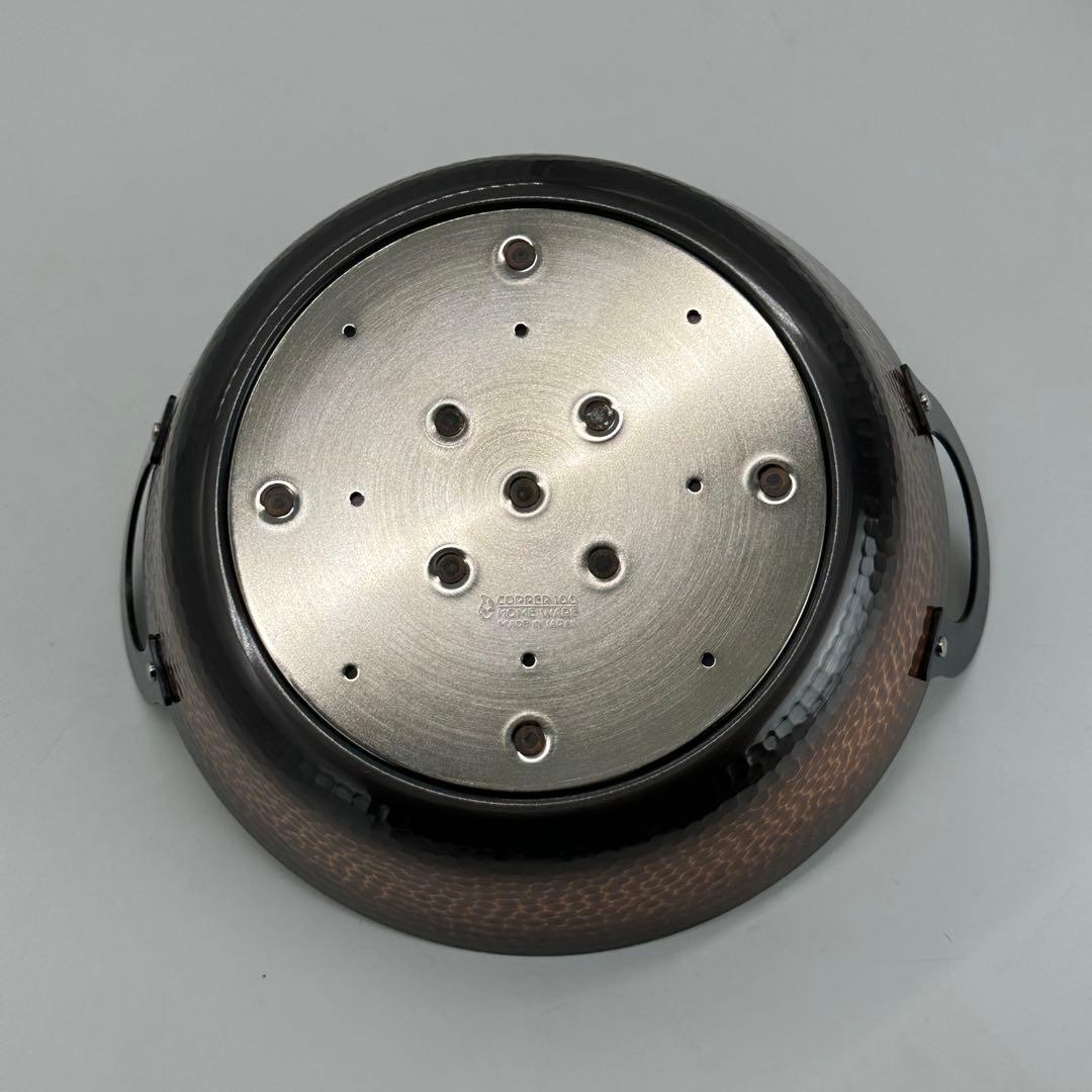 新品未使用 純銅 IH対応 天ぷら鍋 21cm 卓上 揚げ物鍋 FS-104IH