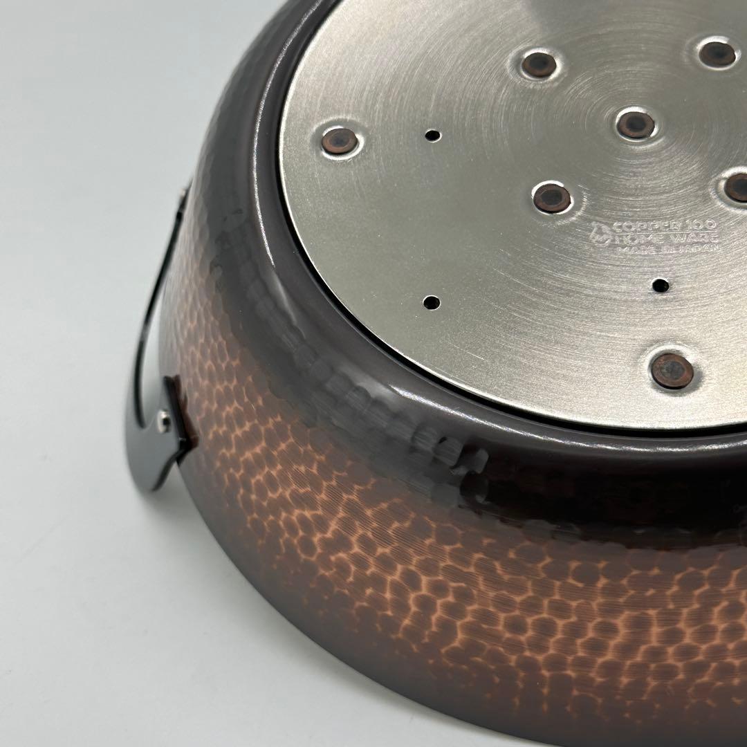 新品未使用 純銅 IH対応 天ぷら鍋 21cm 卓上 揚げ物鍋 FS-104IH