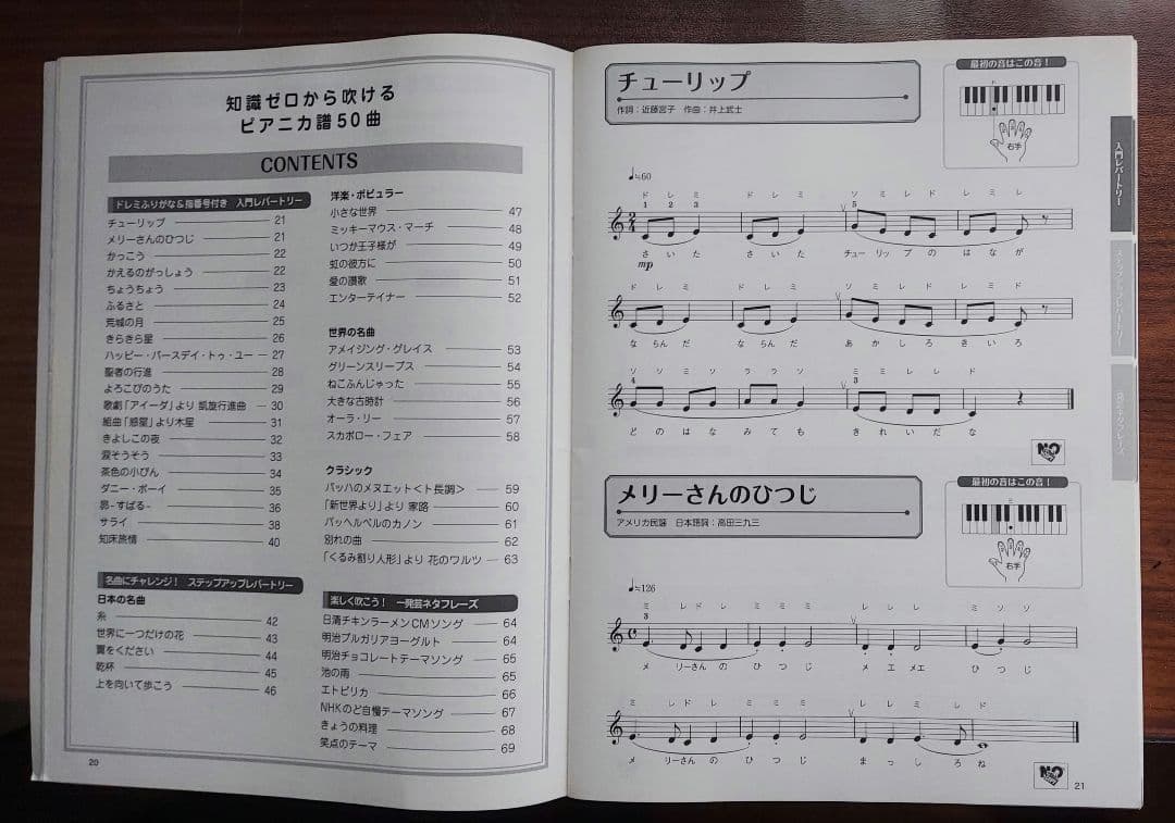 ①鍵盤ハーモニカ　ピアニカPー32E　②　ピアニカの本　③パイプ　3点一括　音楽