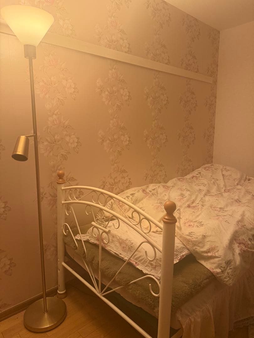 シングル　アイアンベッド　マットレス付　フレンチアンティーク　ローラアシュレイ