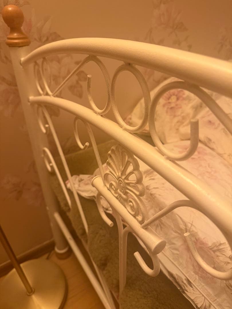 シングル　アイアンベッド　マットレス付　フレンチアンティーク　ローラアシュレイ