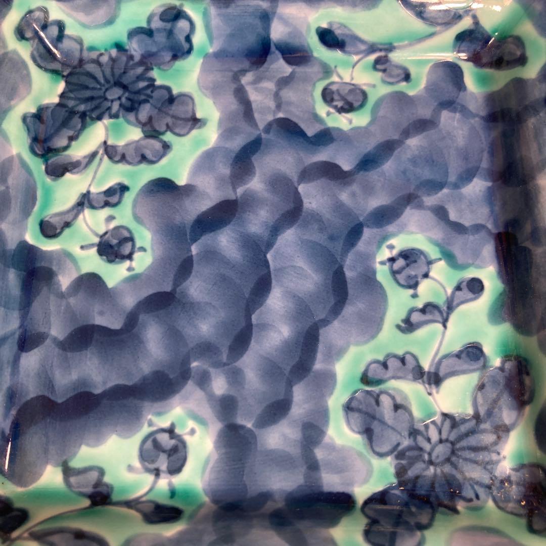 【源右衛門】古伊万里の伝統　日本名窯　舘林源右衛門作　染錦青彩菊絵　銘々皿五枚揃