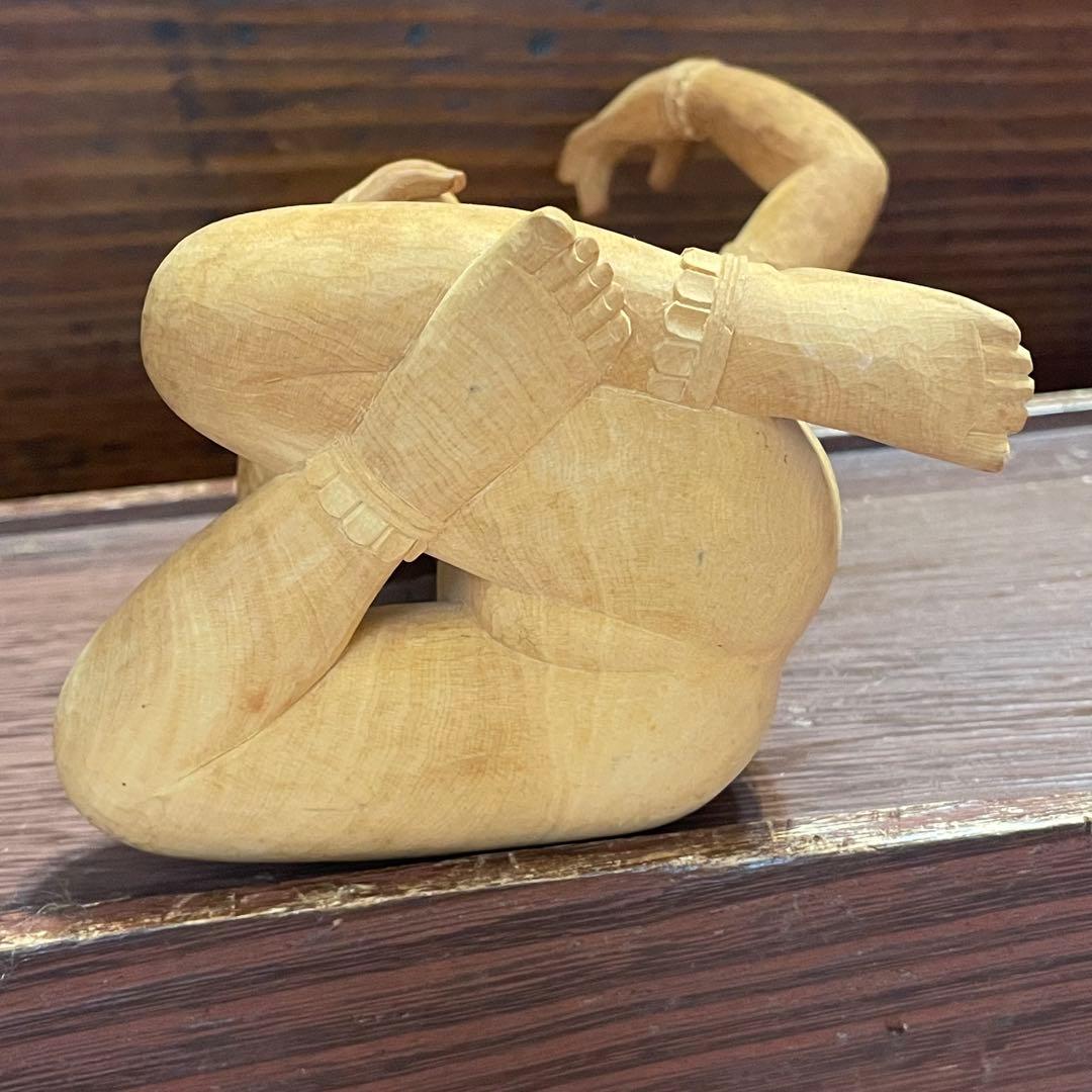 弁財天　木製　木彫り　琵琶　彫刻　七福神　弁天さま