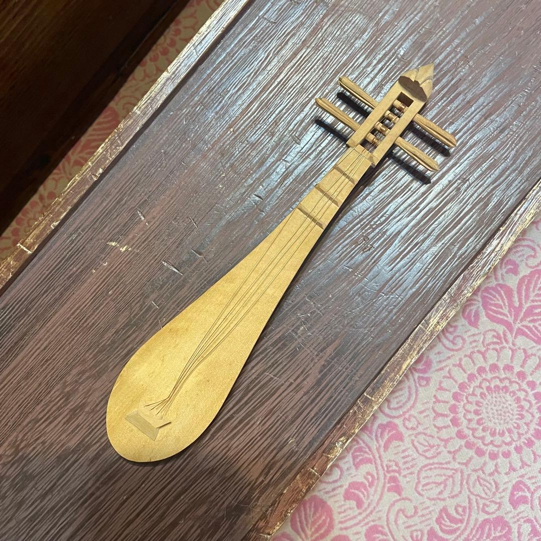 弁財天　木製　木彫り　琵琶　彫刻　七福神　弁天さま