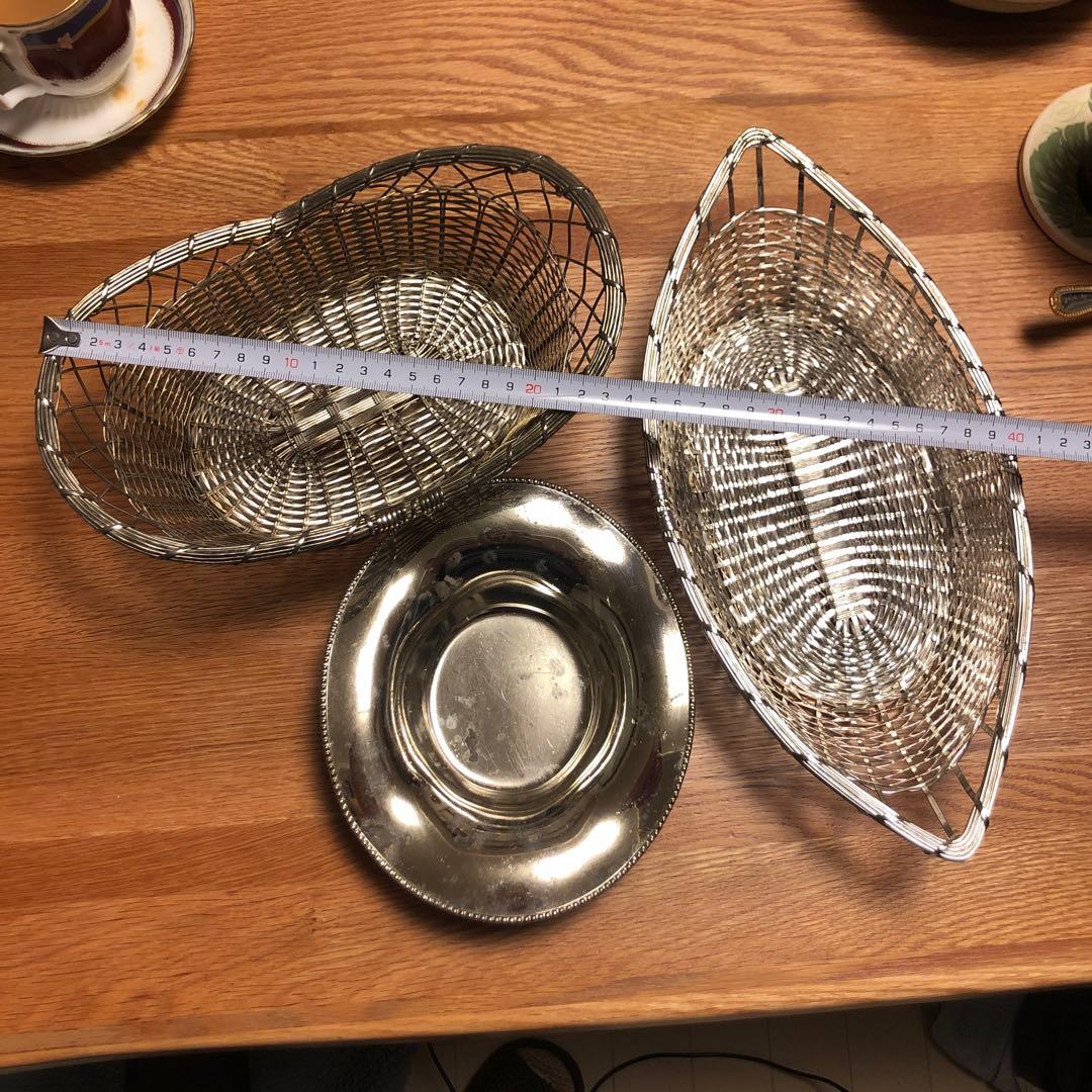 メタル製オーバル型バスケットセット