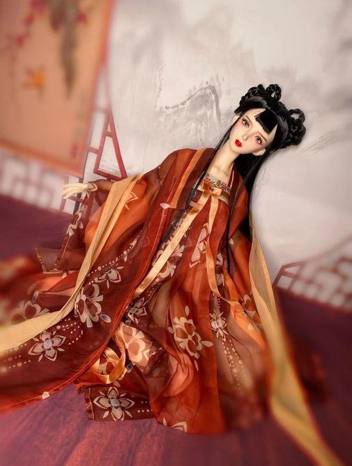 R05　BJD 1/3 ドール 衣装 中華風 古風 漢服 4セット ハンドメ