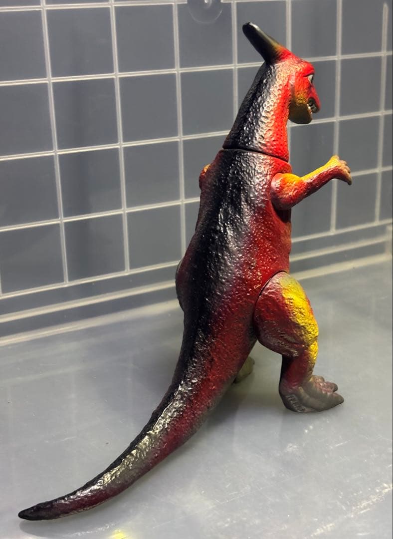当時物 マルシン 大恐竜シリーズ サウロロプス 大サイズ ソフビ　約19cm