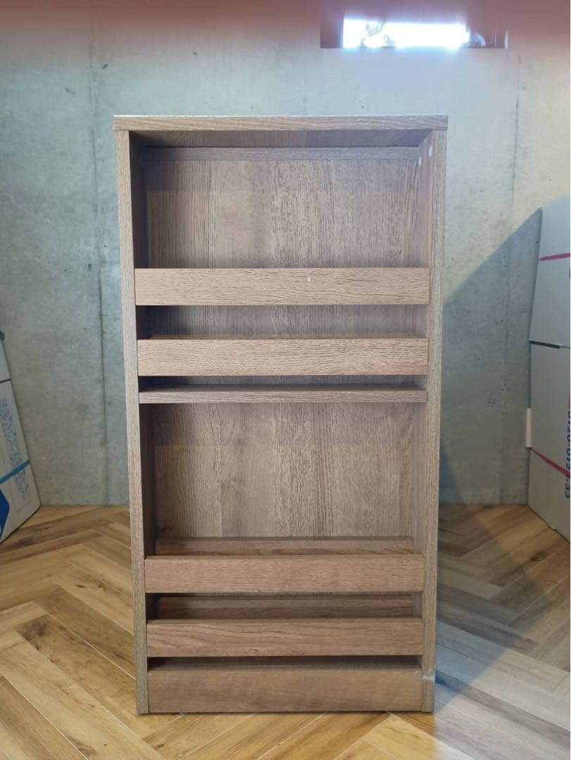 伸縮式キッチンカウンター 食器棚 LOWYA 組み立て済にて配送