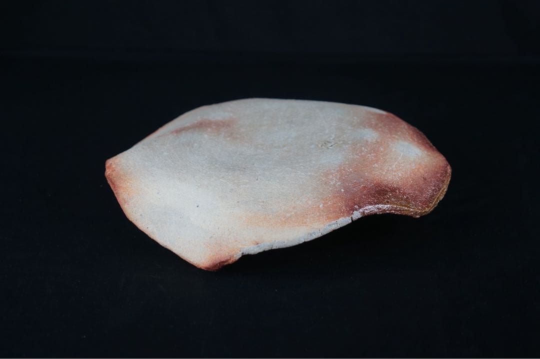 皆川隆 作 信楽 波面 皿 共箱 栞付 保証品 / 大皿 懐石料理道具