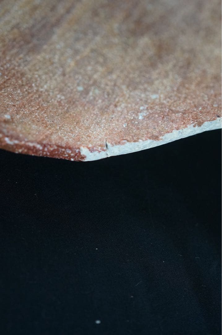 皆川隆 作 信楽 波面 皿 共箱 栞付 保証品 / 大皿 懐石料理道具