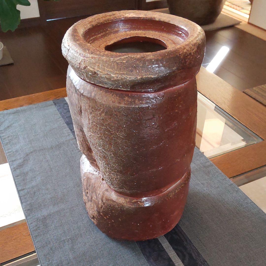 どっしり花器　54　備前焼