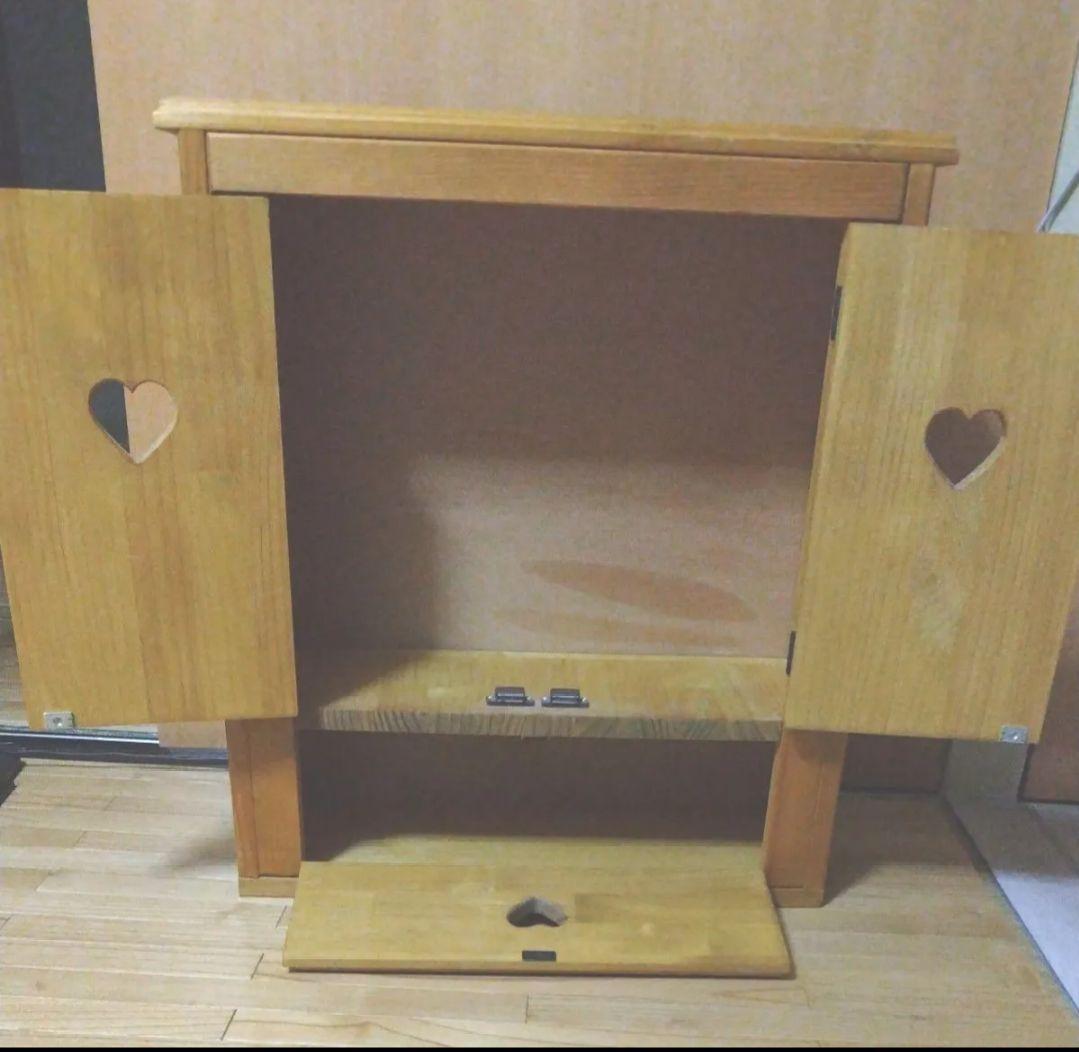 木製ハート型キャビネット 　アメリンカントリー　カントリーハート　カントリー家具