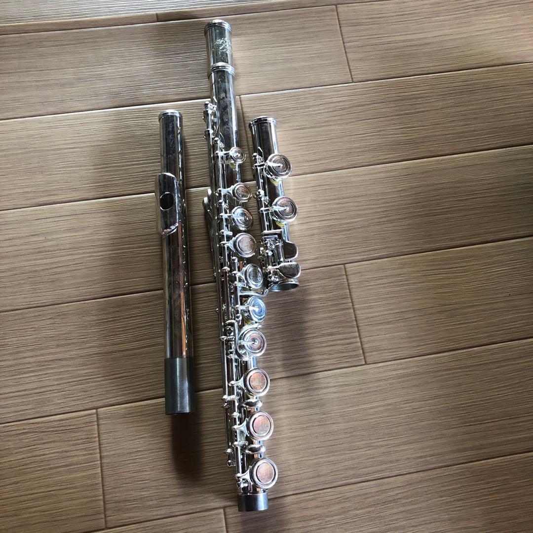 銀メッキ フルート 3ピース ケース付き