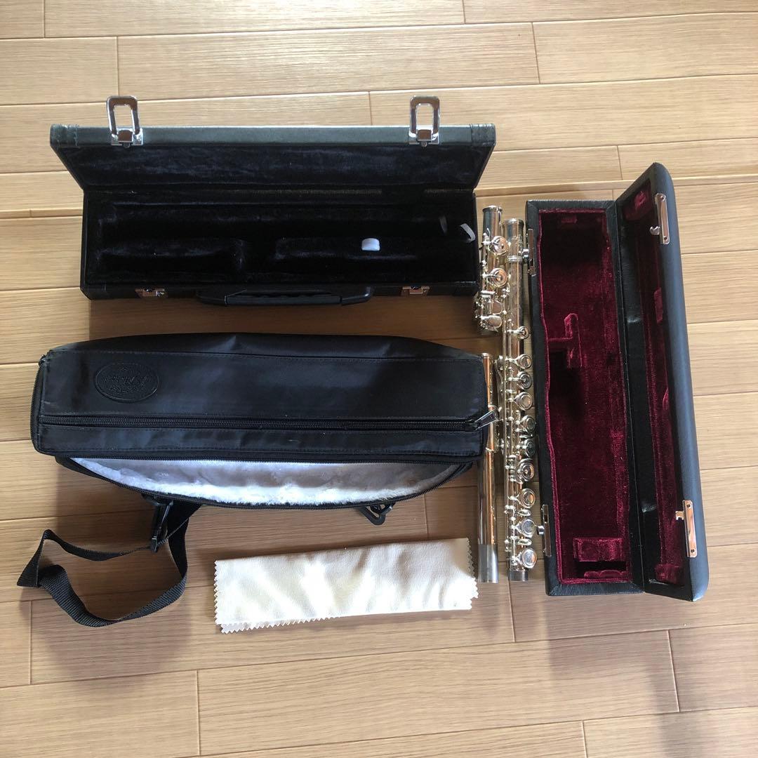 銀メッキ フルート 3ピース ケース付き