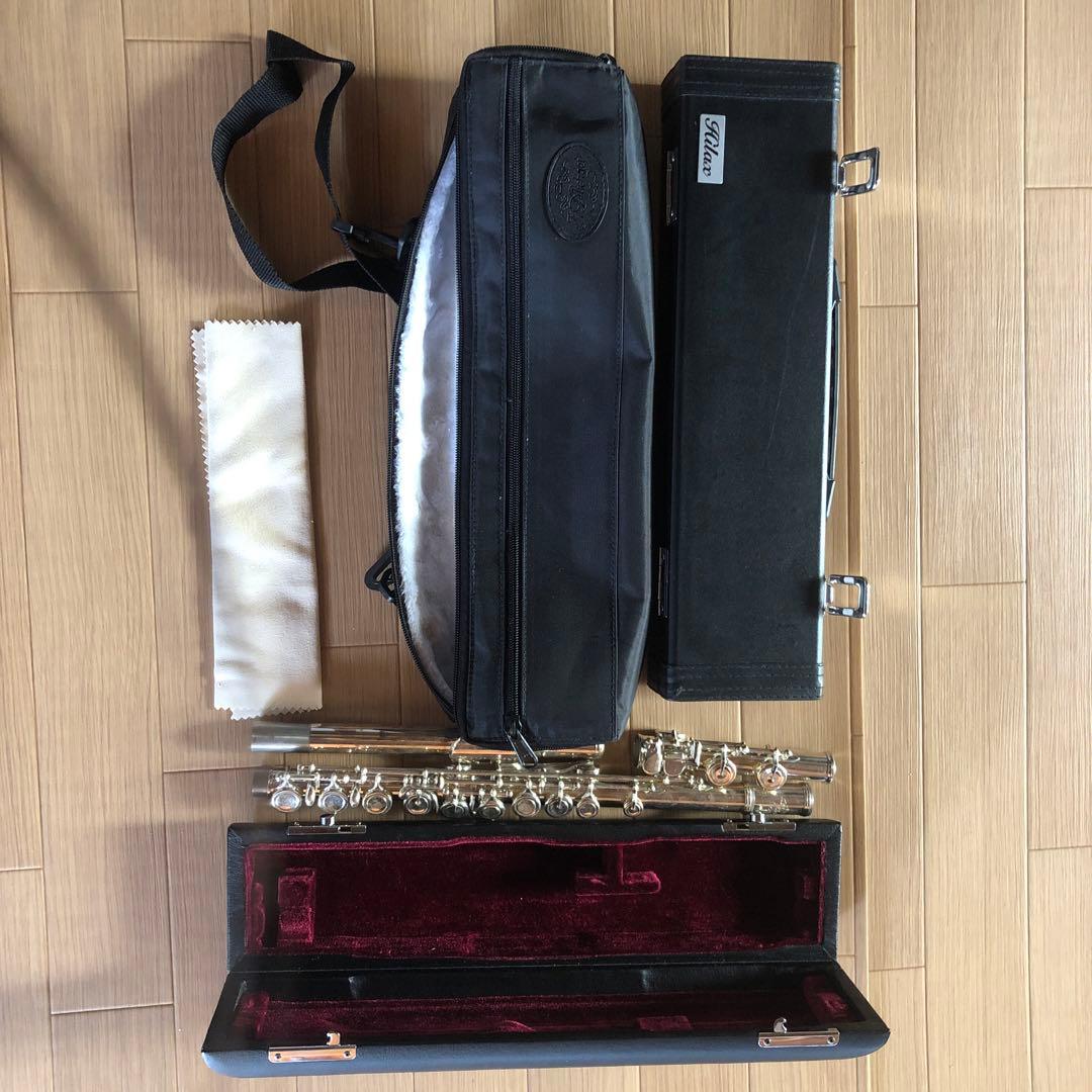 銀メッキ フルート 3ピース ケース付き