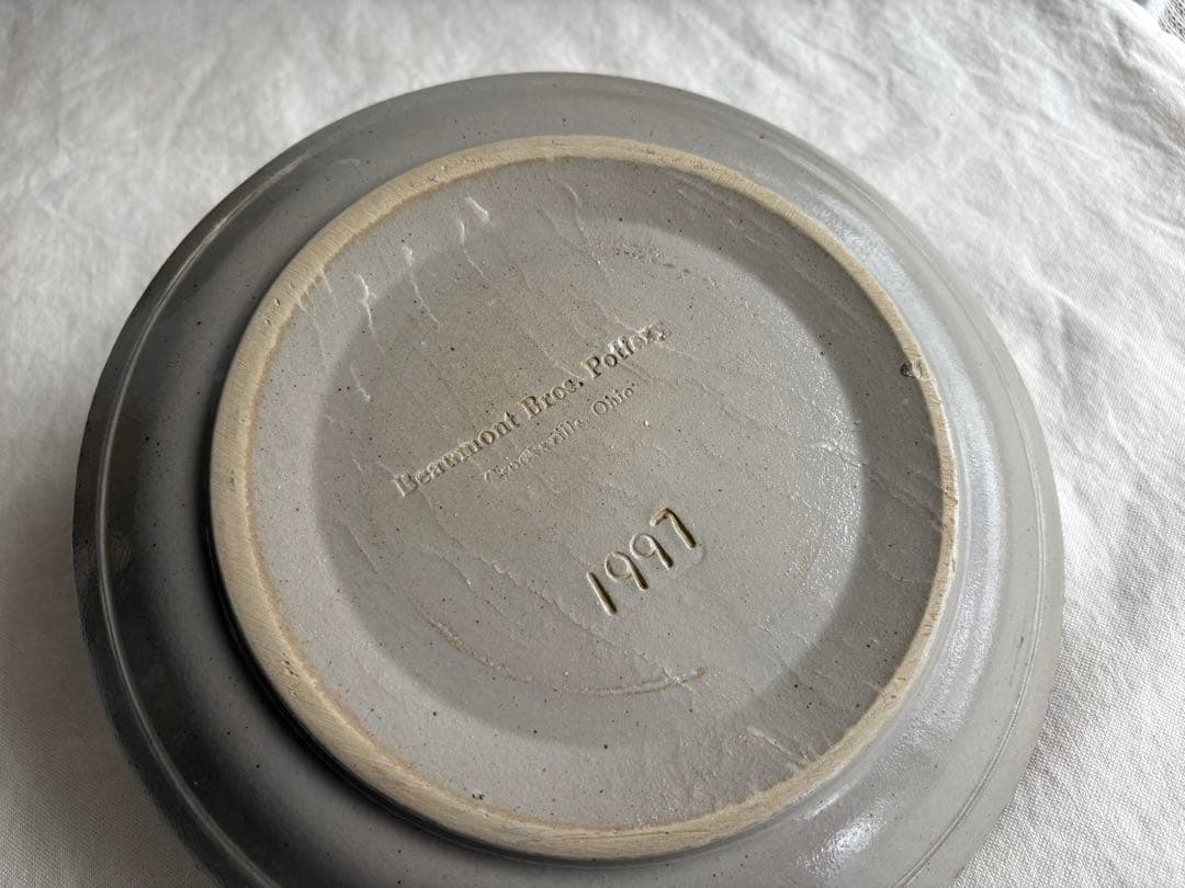 スポンジウェア　ローポタリー　大プレート　2枚セット